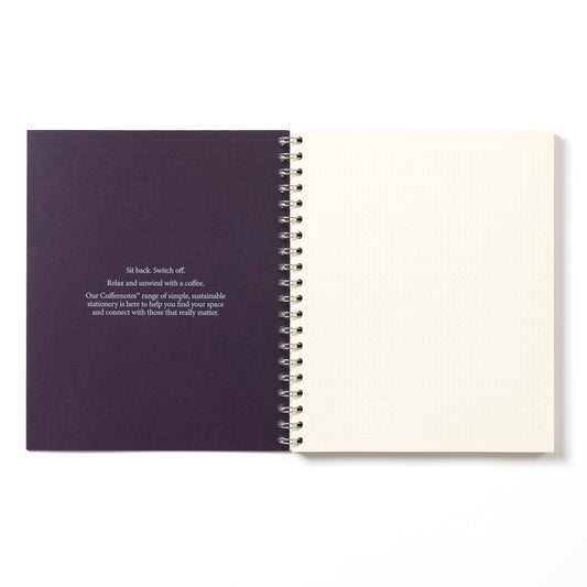 Aubergine Tweed Wirebound Notebook (Dotted)