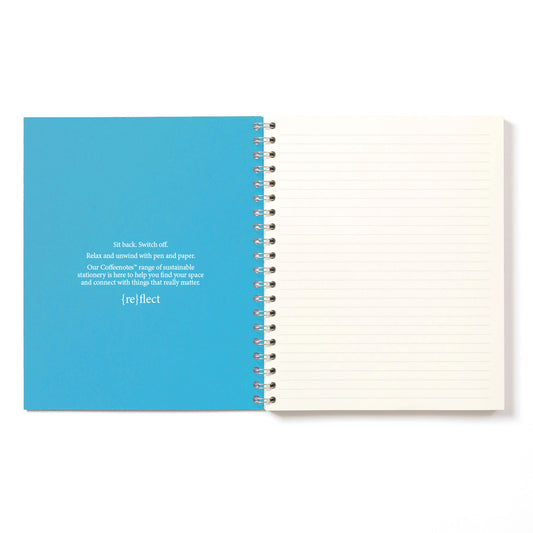Deep Blue Wirebound Notebook (Plain)