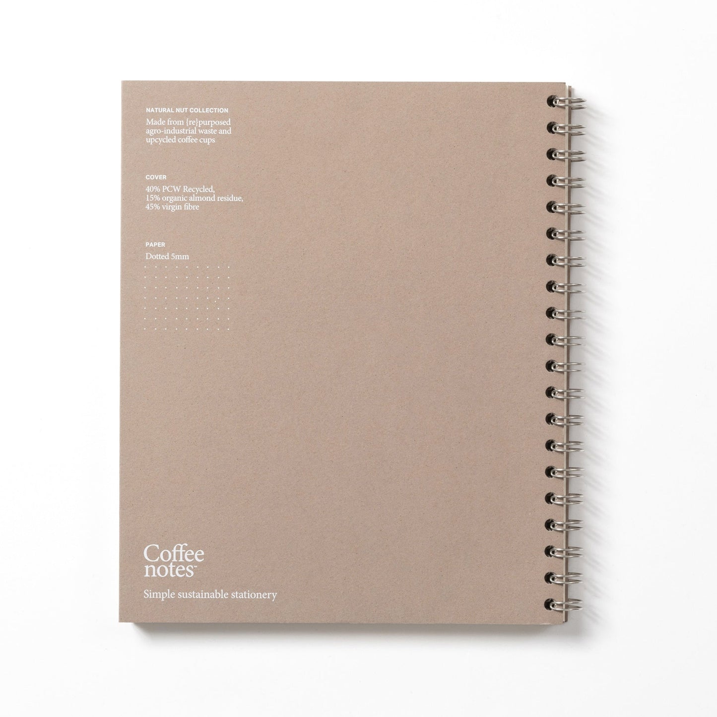Almond Wirebound Notebook (Dotted)