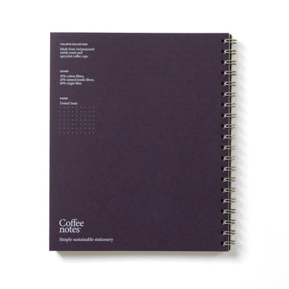 Aubergine Tweed Wirebound Notebook (Dotted)