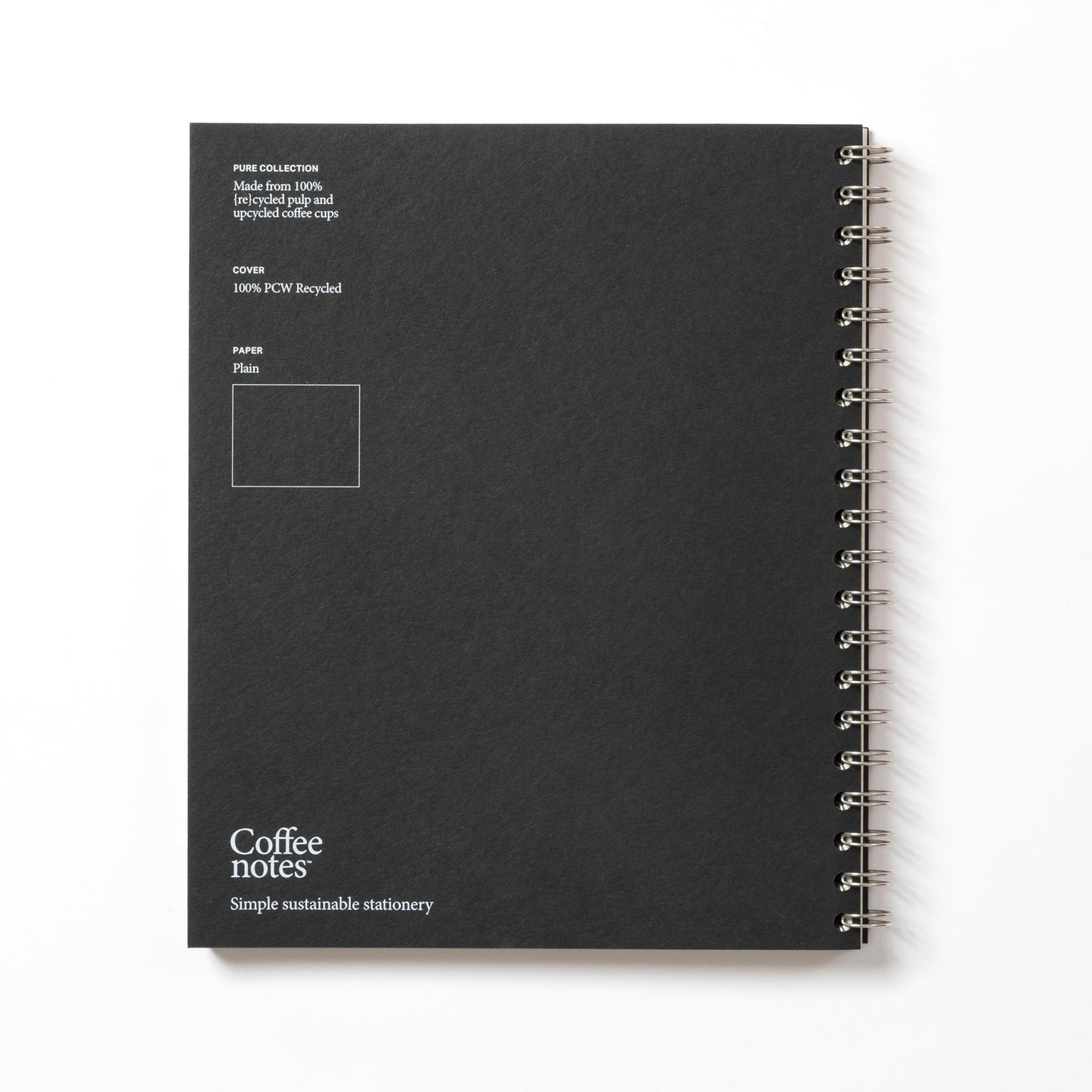 Black Wirebound Notebook (Plain)