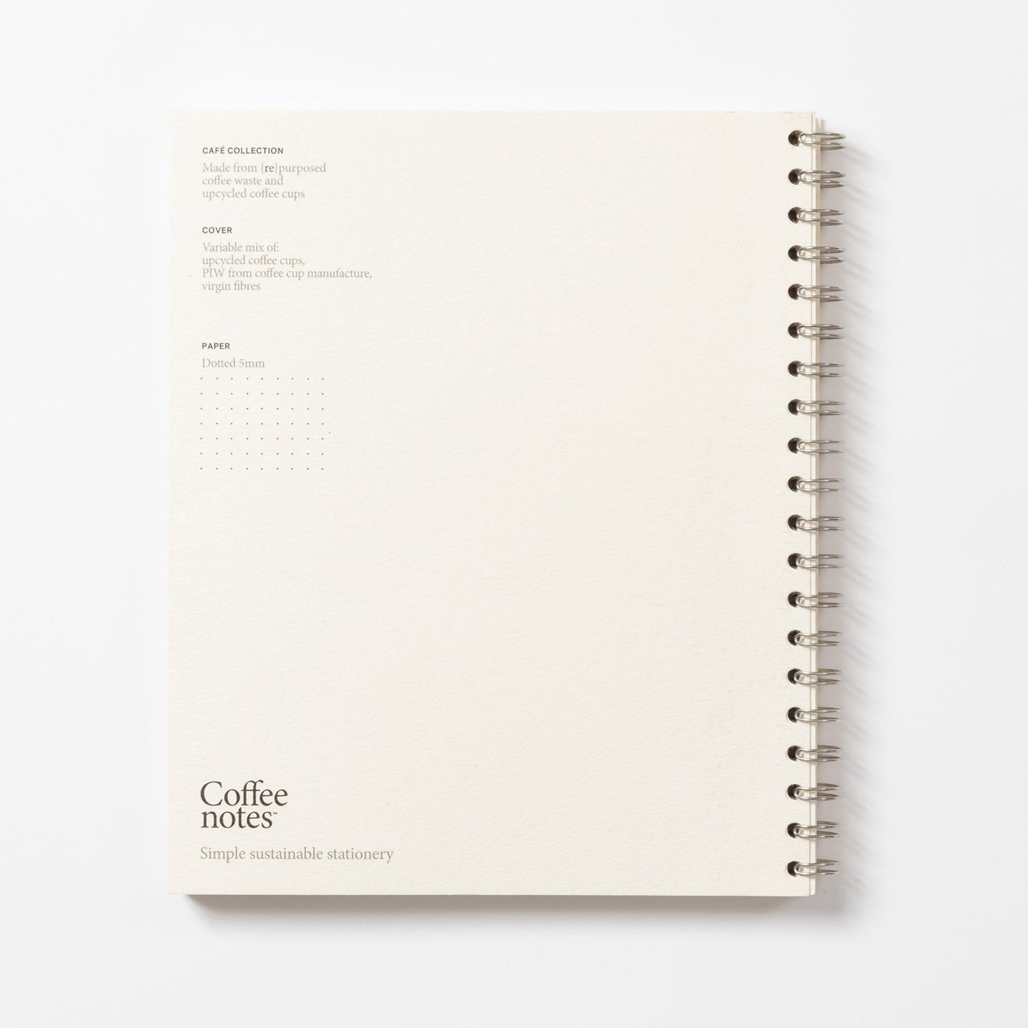 Creme Wirebound Notebook (Dotted)