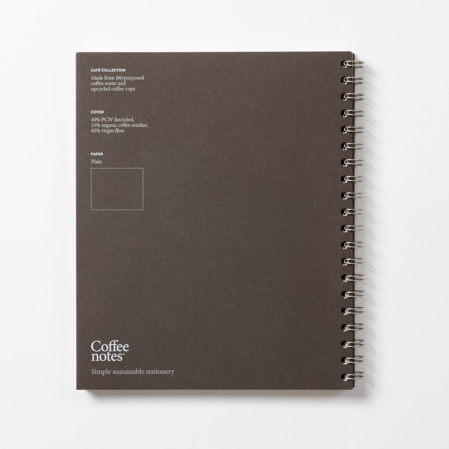 Espresso Wirebound Notebook (Plain)