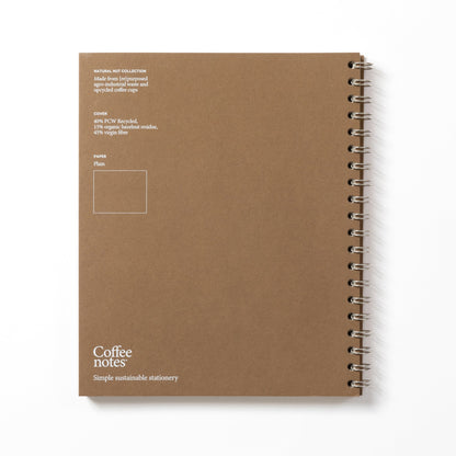 Hazelnut Wirebound Notebook (Plain)
