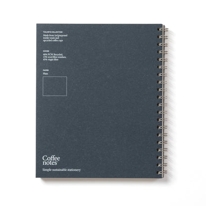 Navy Wool Wirebound Notebook (Plain)