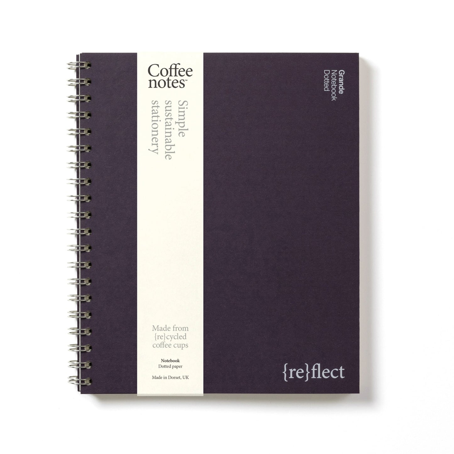 Aubergine Tweed Wirebound Notebook (Dotted)