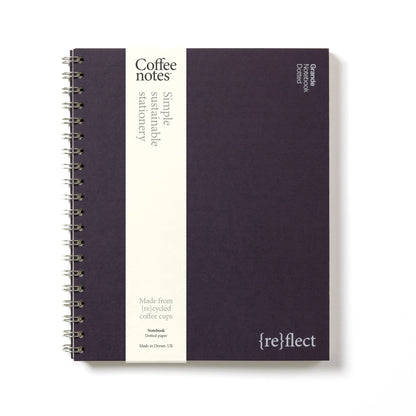 Aubergine Tweed Wirebound Notebook (Dotted)