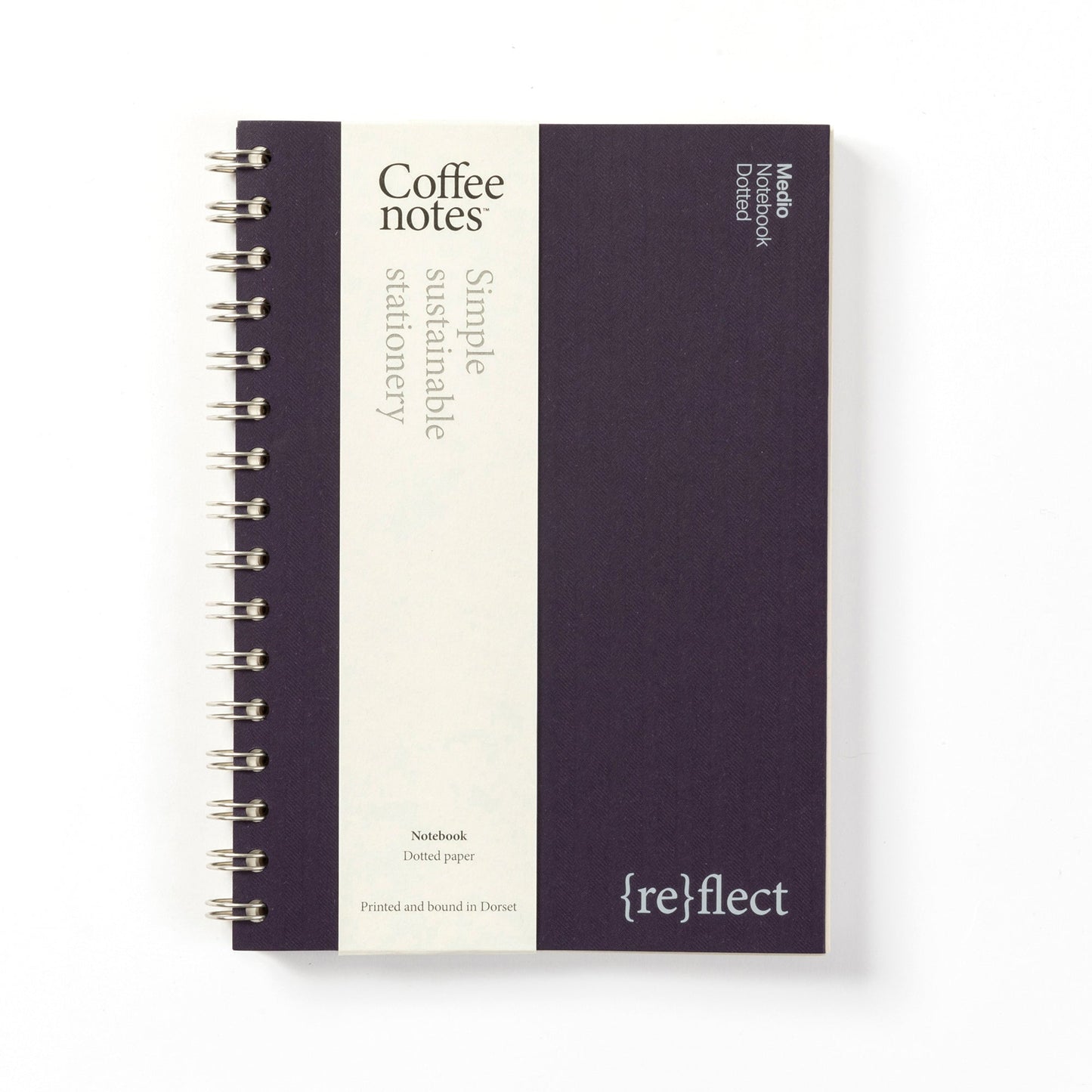 Aubergine Tweed Wirebound Notebook (Dotted)