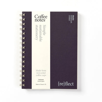 Aubergine Tweed Wirebound Notebook (Dotted)