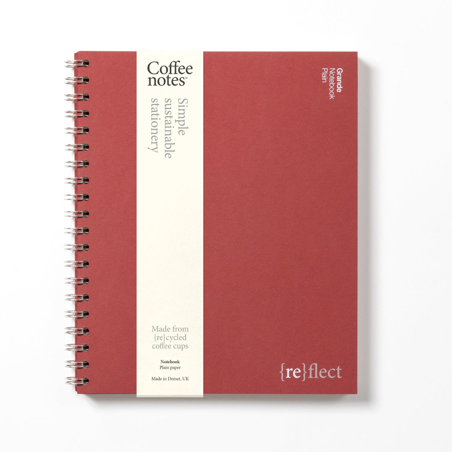 Cherry Wirebound Notebook (Plain)