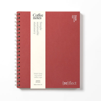 Cherry Wirebound Notebook (Plain)