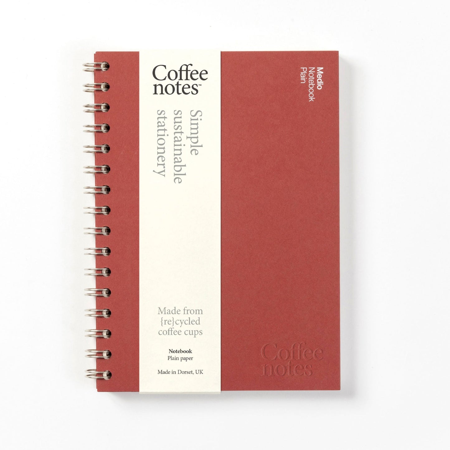 Cherry Wirebound Notebook (Plain)