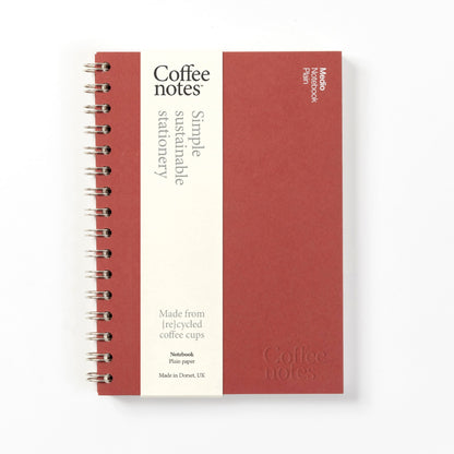 Cherry Wirebound Notebook (Plain)