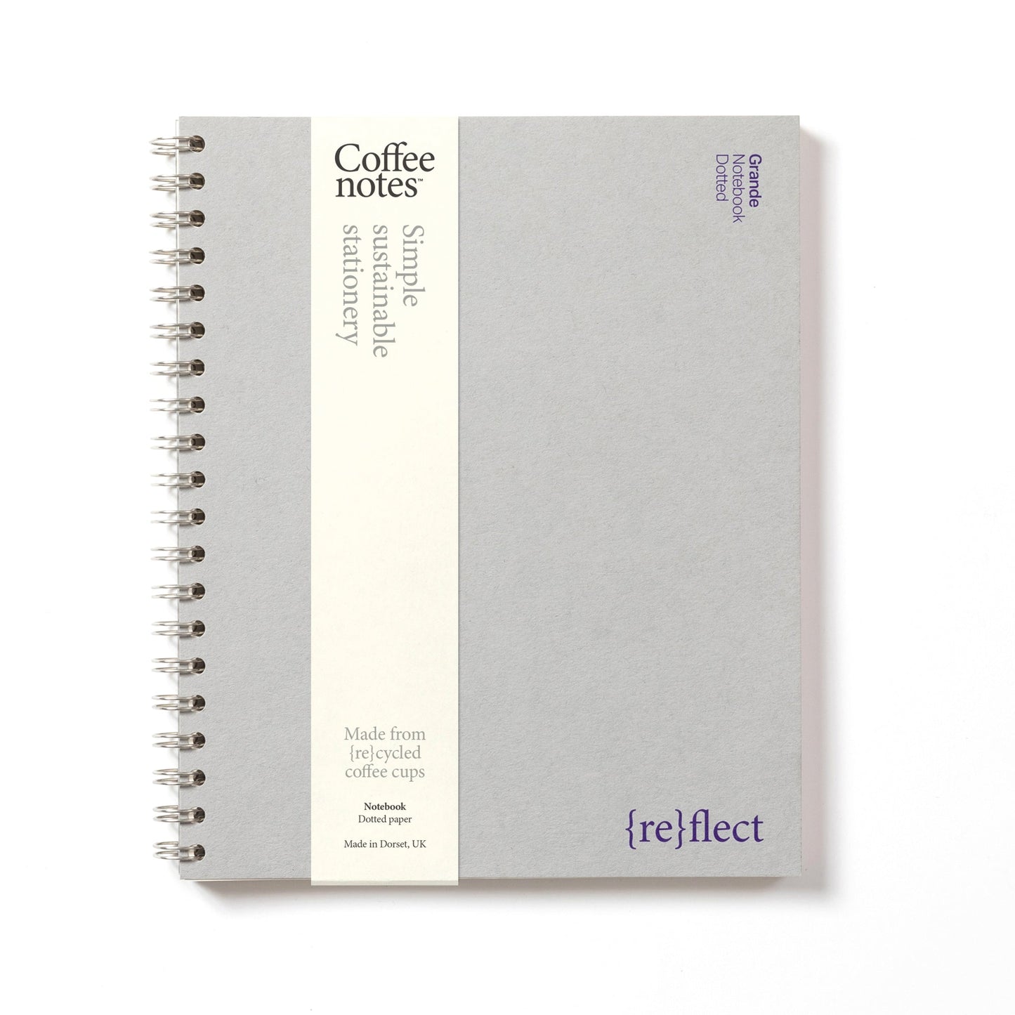 Grey Wirebound Notebook (Dotted)