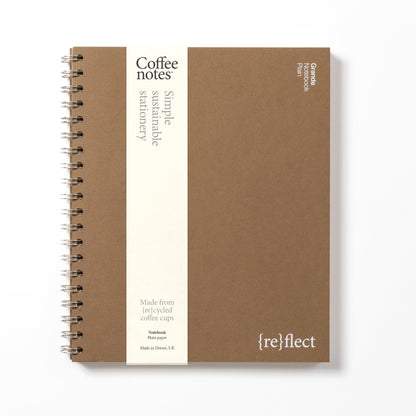 Hazelnut Wirebound Notebook (Plain)