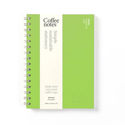 Lime Green Wirebound Notebook (Plain)