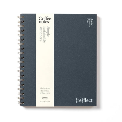 Navy Wool Wirebound Notebook (Plain)