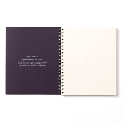 Aubergine Tweed Wirebound Notebook (Dotted)