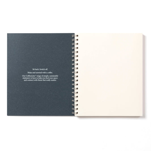 Navy Wool Wirebound Notebook (Plain)